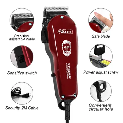 Adjustable Professional Corded Hair Clipper Hair Trimmer For Men 10W Electric Powerful Barber Shop