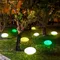 1pc lumières solaires en plein air, lueur Cobble pierre forme jardin lumière couleur changeante paysage lumières pour bord de piscine, fêtes de jardin
