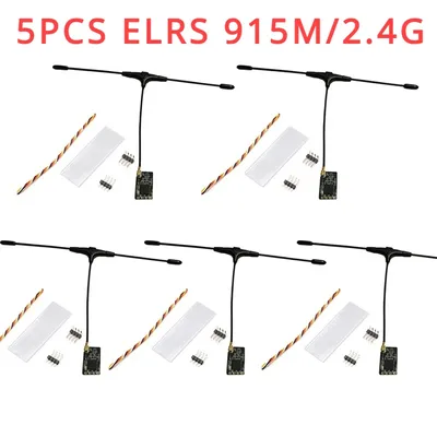 5PCS ELRS 915MHz / 2.4GHz NANO ExpressLRS Receiver With T type Antenna Support Wifi Upgrade for RC