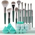 14/26 pièces ensemble de pinceaux de maquillage doux moelleux maquillage éponge outil cosmétique poudre fard à paupières fond de teint Blush mélange beauté voyage ensemble