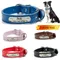 Personalized Name Carved Dog Collar ID Tag Anti-lost Solid PU Leather Collar For Small Medium Large Dogs Puppy Cat Pet Supplies