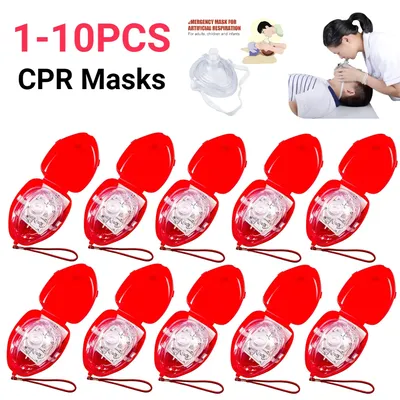 Professional CPR Breathing Mask with One-Way Valve Reusable Respiration Training Mask Protective