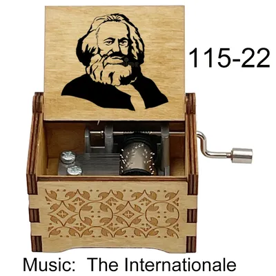 Delicate The Internationale Music Box Wooden Hand Musical Gift For Senior Grandparent Commemorative