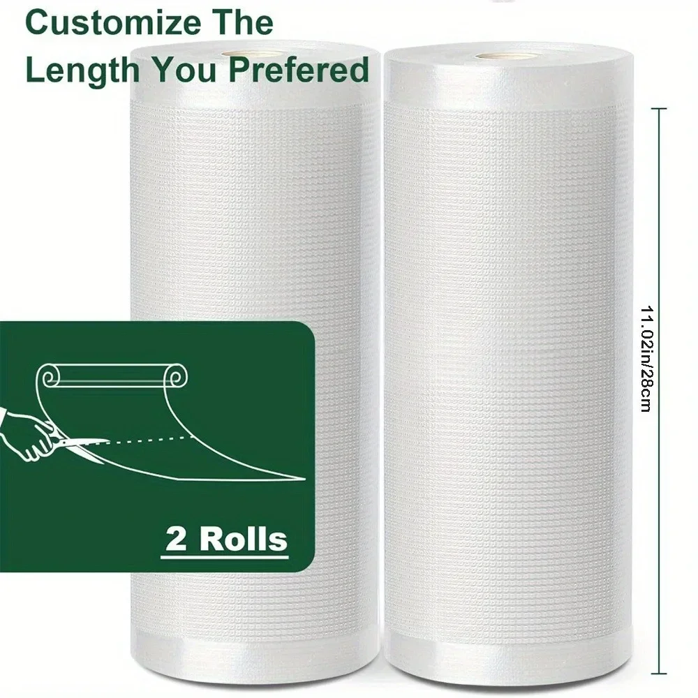 Sacs de scellage sous vide, économiseur de stockage des aliments, sacs en rouleau de nourriture texturés de qualité commerciale, sac pour la cuisson des repas