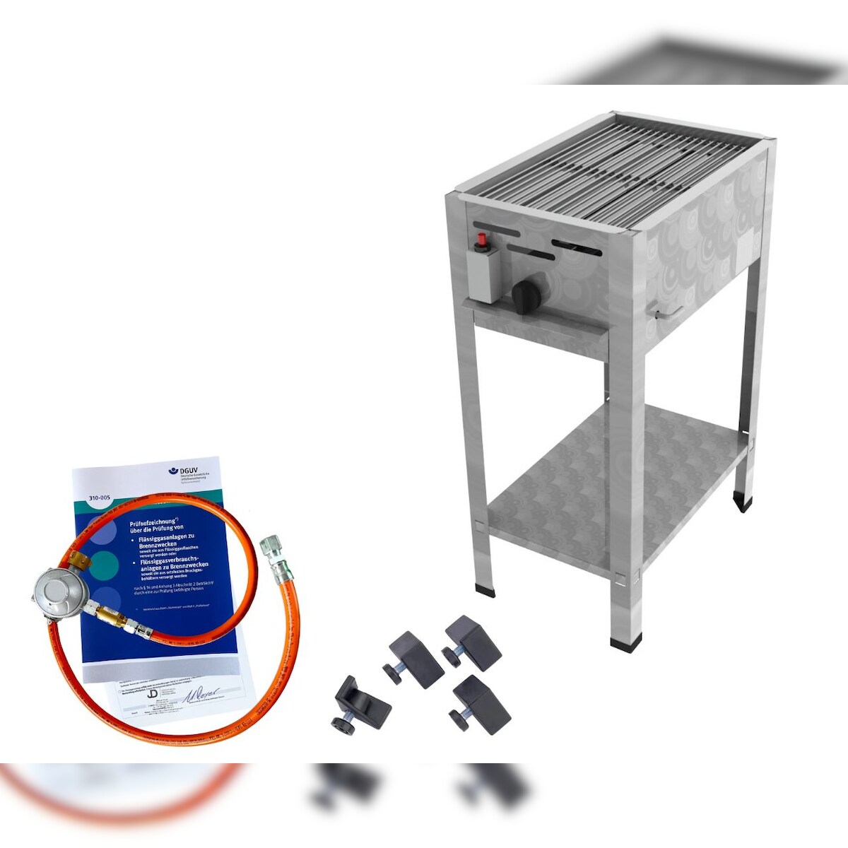 ChattenGlut Gasbräter 1-flammig 4,5kW Standgerät Rost mit DGUV Image