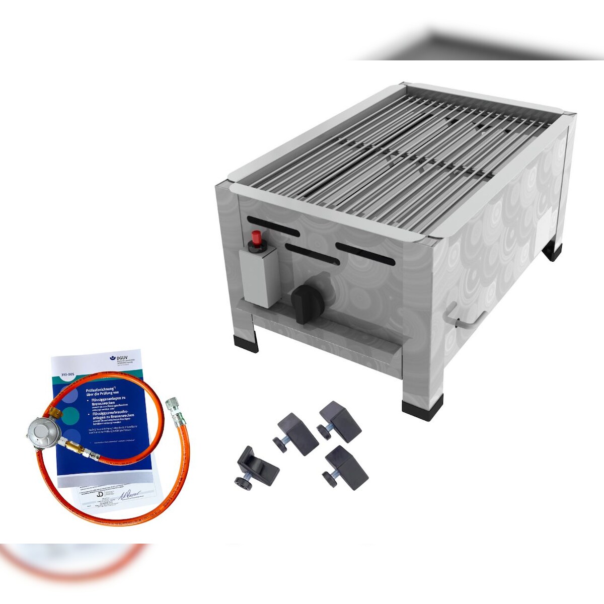 ChattenGlut Gasbräter 1-flammig 4,5kW Tischgerät Rost mit DGUV Image