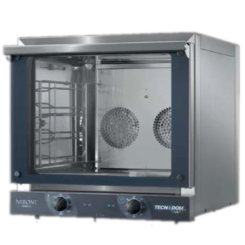 Heißluftofen Tecnodom FED04NEPSV-PLUSH2O - 4 Backbleche GN1/1 oder 60x40 cm - Digital - Schwenktür Image