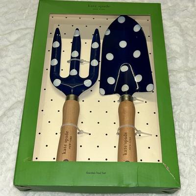 Kate Spade Other | Kate Spade Polka Dot Garden Tool Set Nib | Color: Blue/White | Size: Set