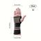 TEMU 1 Pair Aritaum Copper-infused Wrist Sleeves - Breathable Elastic Support For Sports, Fitness & Typing, Black/golden, Fit, Hand Protection