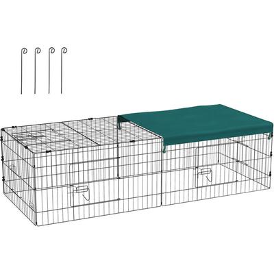 Pawhut - Kleintierkäfig, Haustier-Laufstall mit 5 Türen, Kaninchenstall, Kleintierlaufstall mit Image