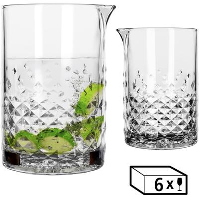 Gläser-Set LIBBEY "Libbey, Rührglas, 6er Set -OCULAR-", transparent, H:15cm Ø:10,5cm, Glas, Trinkgefäße, Fassungsvermögen von ca. 748 ml, mit integriertem Ausguss Image