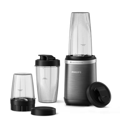 PHILIPS Standmixer "HR2767/00 5000 Series, mit ProBlend Plus-Technologie", schwarz (schwarz, edelstahl), B:14cm H:38,3cm T:14,4cm, Zerkleinerer, 3 Becher (700, 500, 300 ml), kompaktes Design; Schwarz/Edelstahl Image