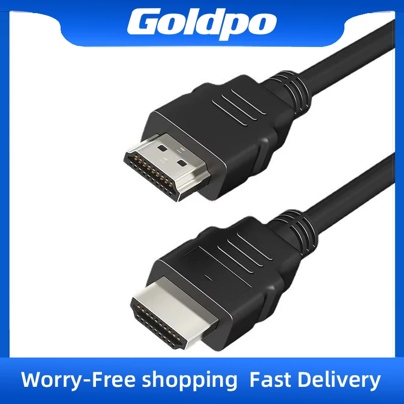 Goldpo 1,5 m HDMI-kompatibles High-Definition-Kabel 1080P High-Speed-TV-Datenkabel Version Computermonitor Video-Verbindungskabel Image