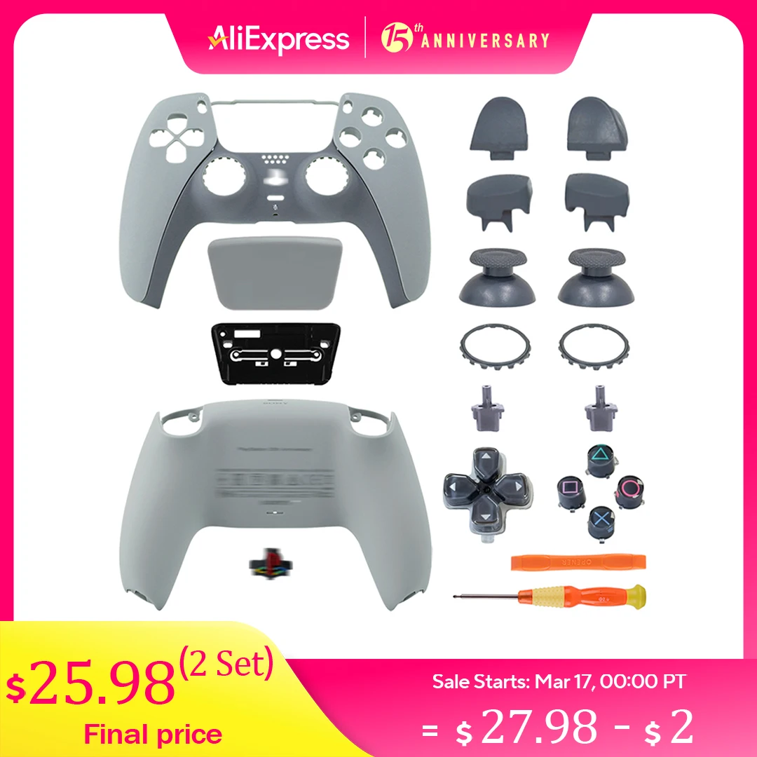 for PS5 Controller Shell Back Front Cover Limited 30th Anniversary for Playstation 5 Case Replacement BDM-010/020/030/040/050