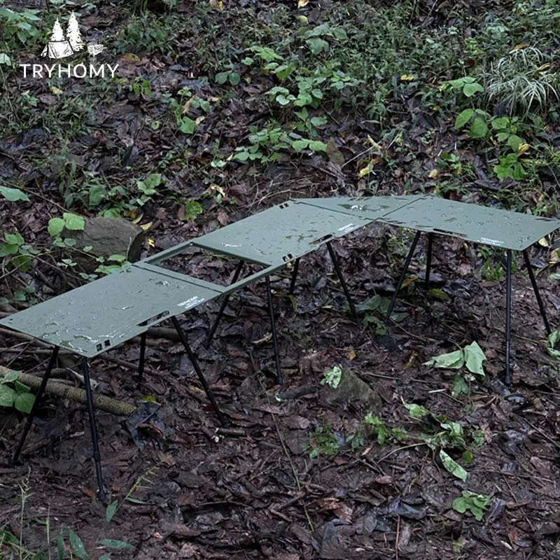 Camping IGT Tischset 2,0 mm Klapptisch aus Aluminiumlegierung mit Tragetasche Leichter Outdoor-Schreibtisch Picknick Taktischer IGT-Tisch