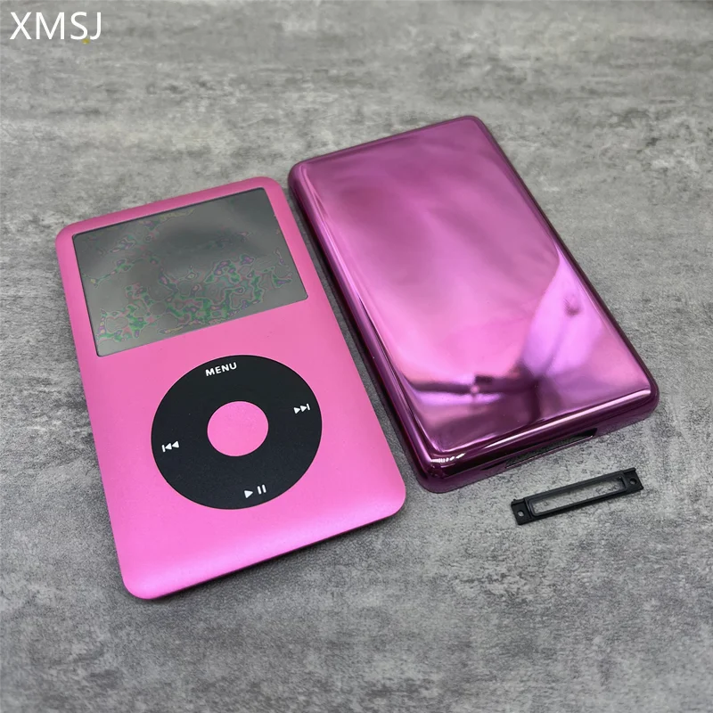 Rosa Frontblende, hinteres Gehäuse, schwarzes Click Wheel Center, rosa Knopfblende für iPod 6. 7. Classic 80 GB, 120 GB, 160 GB Image