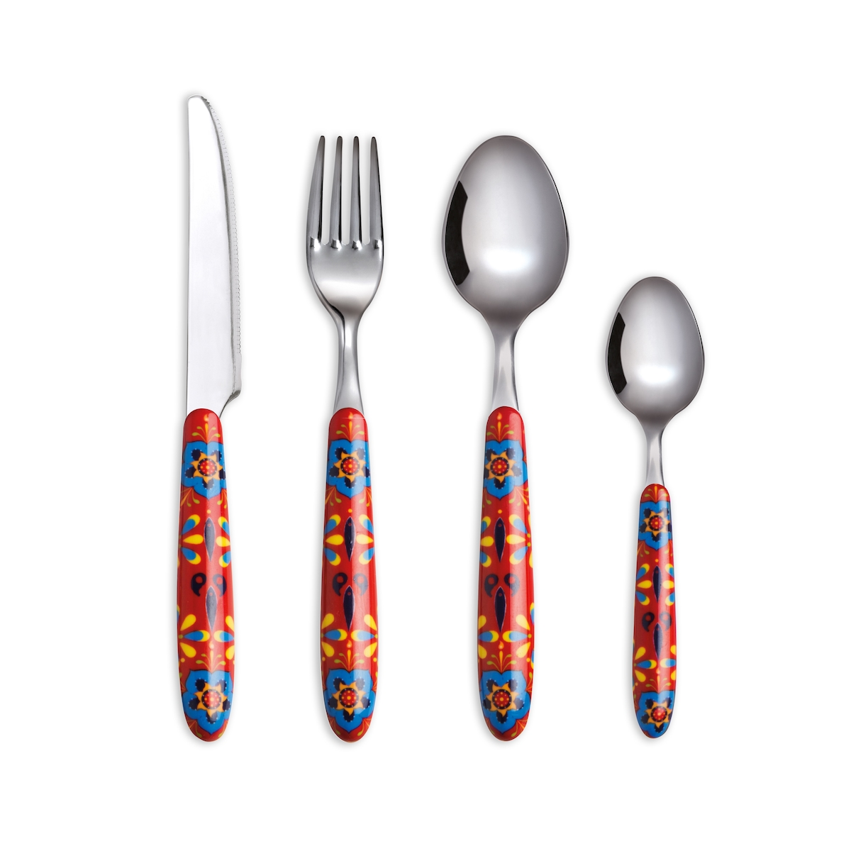 Excelsa Besteckset 24 Stück Tex Mex Stahl 20,5x2,5x2,5 cm Bunt Image