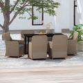 Vidaxl - Set da Pranzo da Giardino 7 pz con Cuscini Marrone