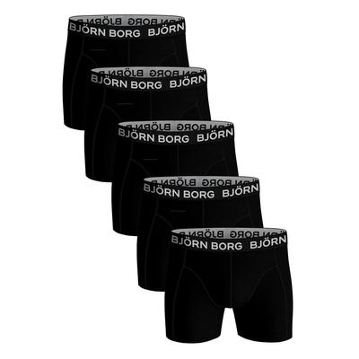 Björn Borg- 5 Paare Herren Boxershorts | Baumwolle Stretch Boxershorts Shorts Unterwäsche - Schwarz Image