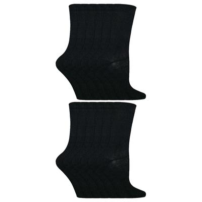 Sock Snob - 12 Paires Chaussettes Bambou Enfants Été Ecole | Garçons et Filles - Noir Image