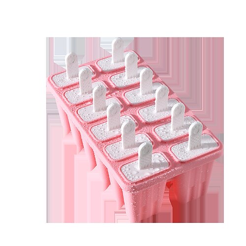 Silikonformen für Eis am Stiel mit 4/6/10/12 Mulden, DIY-Eisformen für Kinder, Erwachsene und Jugendliche, BPA-freie Eisformen für Partys, Joghurt, Saft, Smoothies und Stiele Image