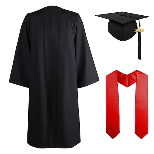 Abschlusskappe und Talar 2025 Set mit Quaste Abschlussstolen für High School College Bachelor Image