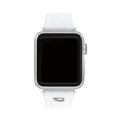 Coach Apple Watch White Silicone Strap, 38/40/41mm & 42mm - White