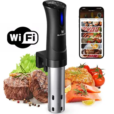 Blitzhome Sous Vide Cooker 1100W Monsieur Cuisine Smart Slow Cooker with LCD Digital Accurate Control 220V/110V Machine