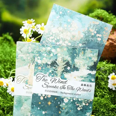 6 styles 10 pcs The wind speaks in the woods series collage paper Scrapbooking Material Diary Album