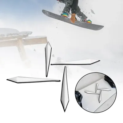 4 Pcs Snowboard Stomp Pads, Snowboard Grip Pad, Anti Skid Ski Decal Snowboard Step Pad Snowboard