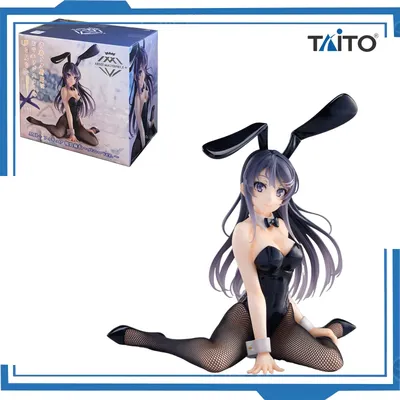 Original Taito Anime AMP Artist Rascal Does Not Dream of Bunny Girl Sakurajima Mai Cute Sitting PVC