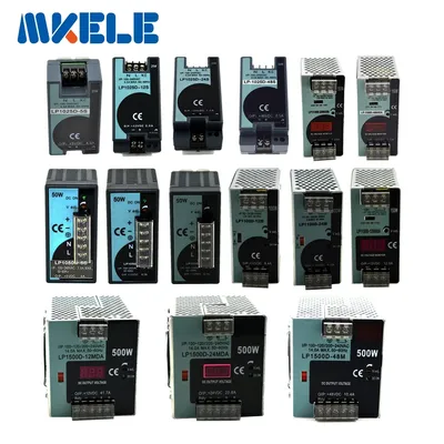 LP Series 25W 50W 100W 150W 300W 500W Din Rail Single Output Switching Power Supply AC DC 5V 12V 24V
