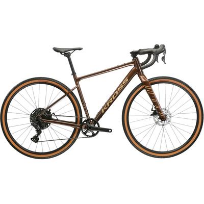 Gravelbike KROSS "Gravelbike Esker 2.0" Gr. 51, braun (braun, braun), Fahrräder, 51cm, 28 Zoll (71,12cm) hinten: 28 Zoll (71,12cm)