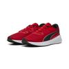 Laufschuh PUMA "Night Runner V3 Laufschuhe Erwachsene", Gr. 39, for all time rot silber schwarz metallic, Obermaterial: Synthetik; Futter: Textil; Laufsohle: Gummi, Schuhe