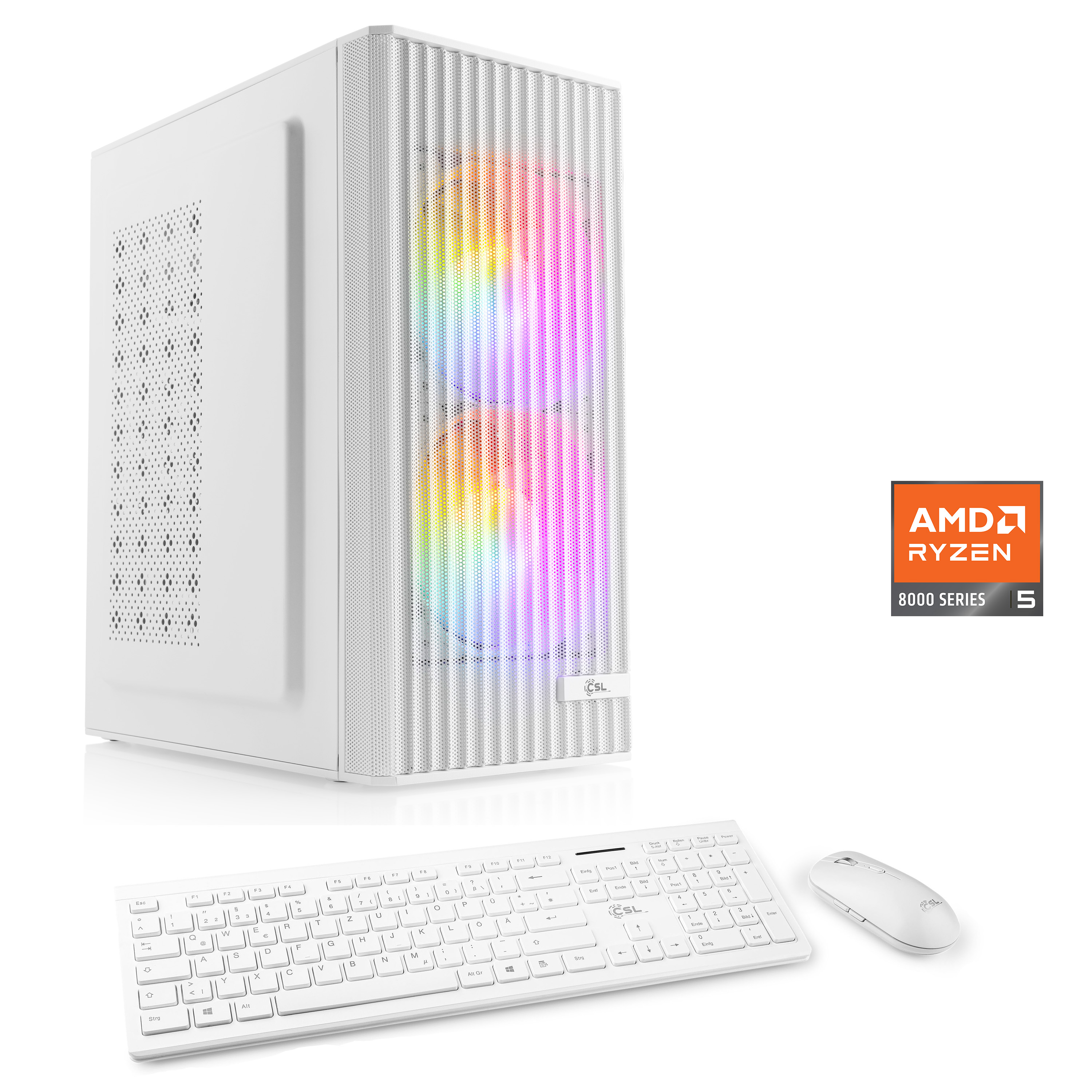 CSL PC "Spectrum V26325", weiß, Microsoft Windows 11 Home (64 Bit), 32 GB RAM 1.000 GB SSD, Desktop-PCs, PC