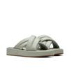 Hausschuh CLARKS "Alda Glide", Damen, Gr. 39, light grün leather, Leder, casual, Schuhe, Slides, Schlappen mit gepolsterter Bandage