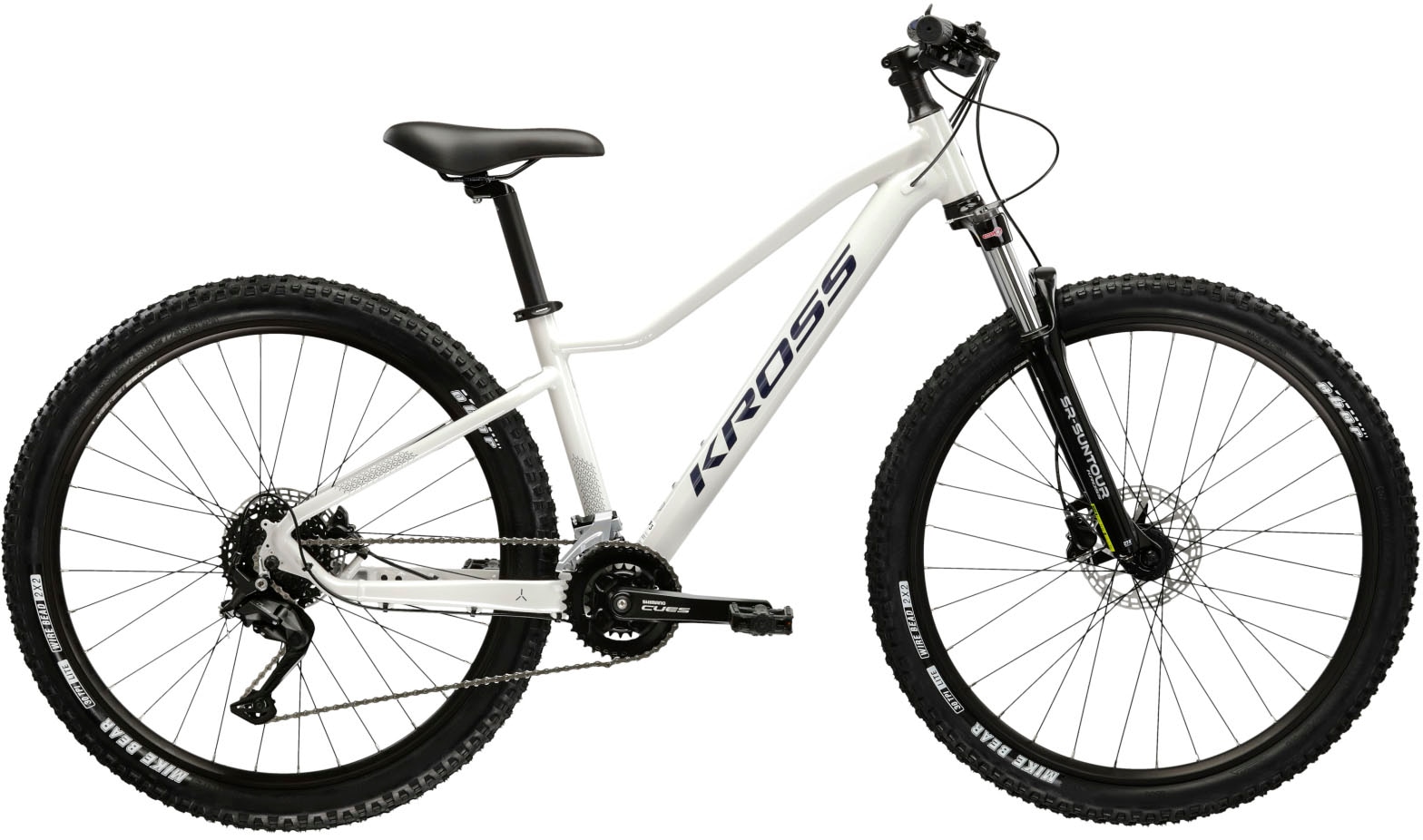 Mountainbike KROSS "Damen Hardtail Lea 5.0" Gr. 36, grau (grau, schwarz), Fahrräder, 36cm, 27,5+ Zoll (69,85cm) hinten: 27,5+ Zoll (69,85cm) Image