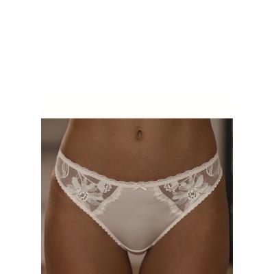 String LASCANA, Damen, Gr. 40/42, beige (puder), Spitze, Obermaterial: 88% Polyamid, 12% Elasthan, Unterhosen, aus seidigem Material und edler Jacquardspitze Image