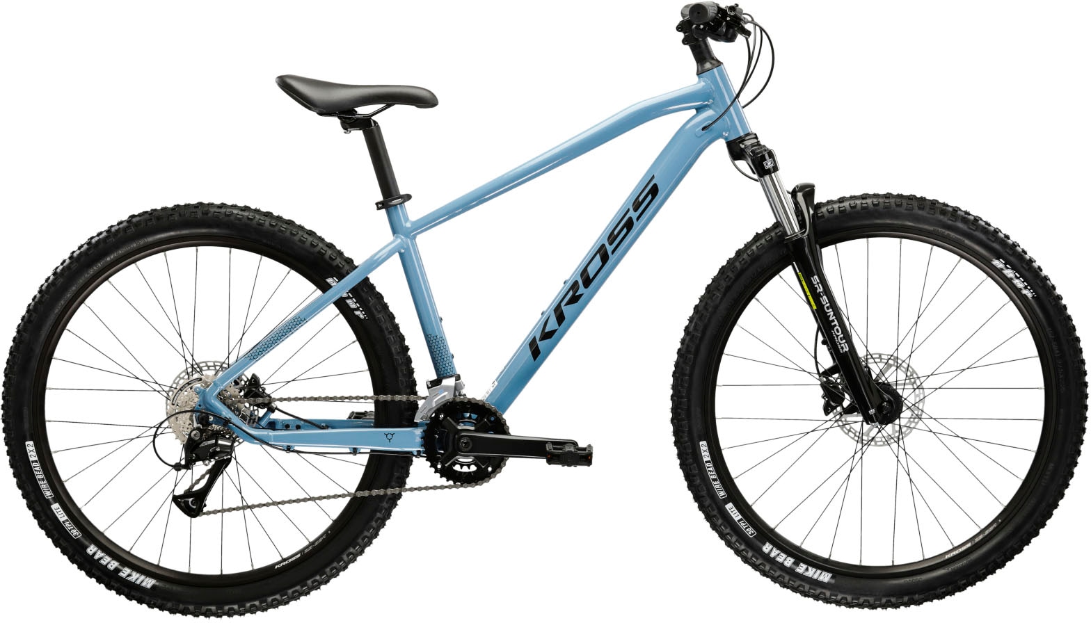 Mountainbike KROSS "Hexagon 4.0" Gr. 46, blau (blau, schwarz), Fahrräder, 46cm, 29 Zoll (73,66cm) hinten: 29 Zoll (73,66cm) Image