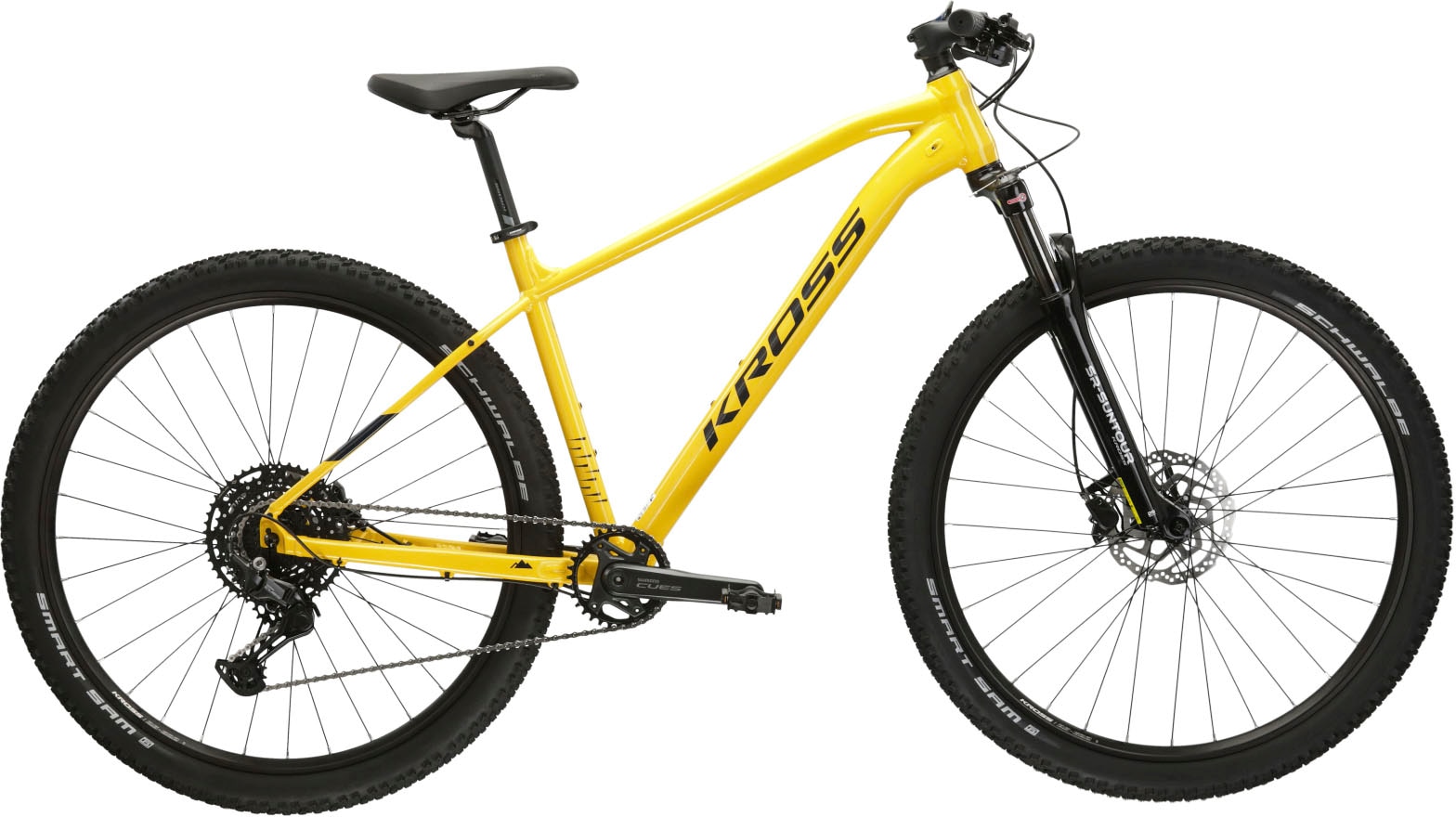 Mountainbike KROSS "Hardtail Level 4.0" Gr. 43, gelb (gelb, schwarz), Fahrräder, 43cm, 29 Zoll (73,66cm) hinten: 29 Zoll (73,66cm) Image