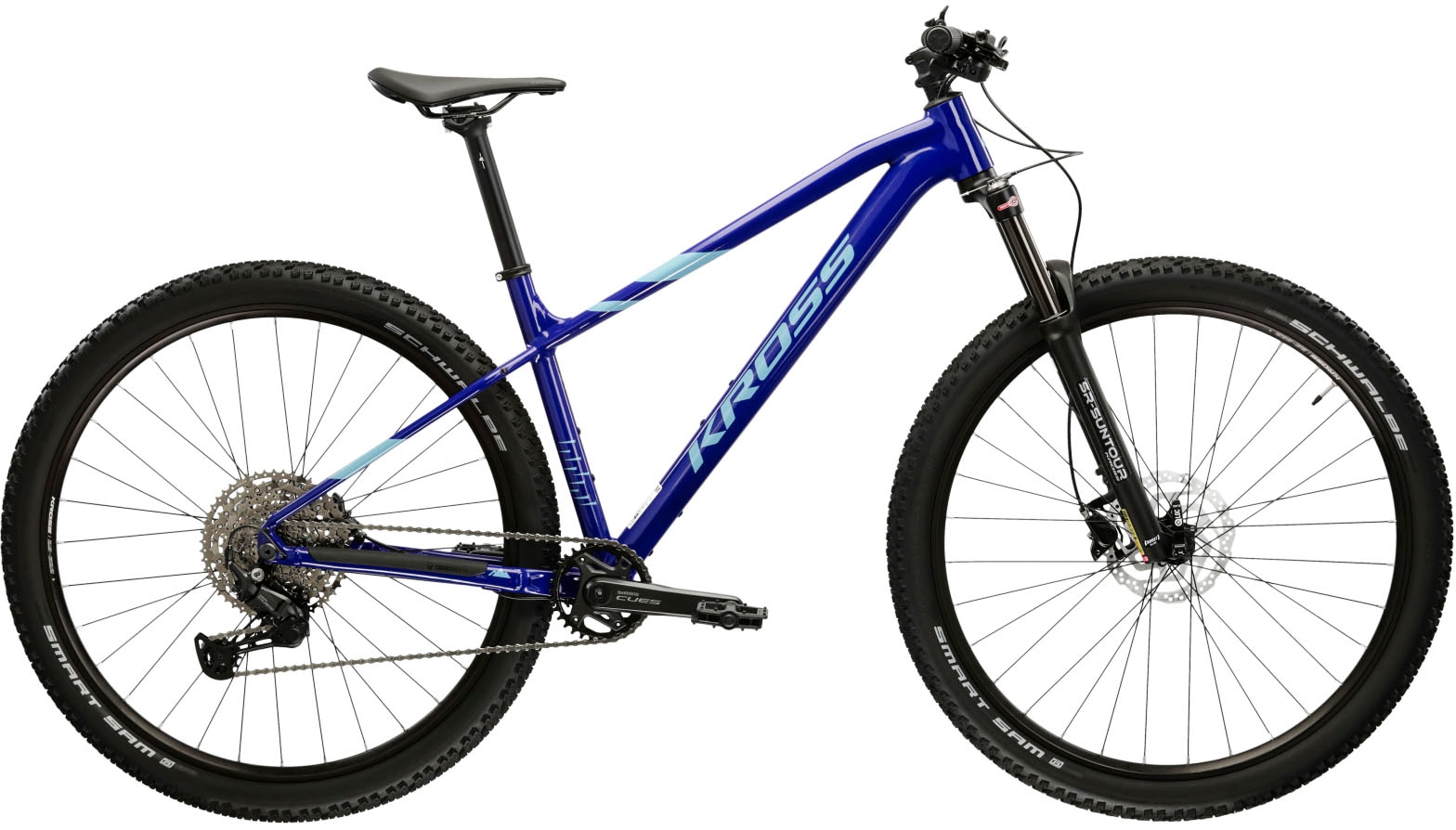 Mountainbike KROSS "Hardtail Level 5.0" Gr. 43, blau (blau, schwarz), Fahrräder, 43cm, 29 Zoll (73,66cm) hinten: 29 Zoll (73,66cm) Image