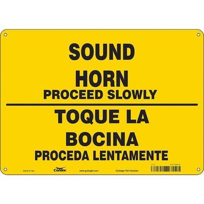 CONDOR 477G44 SOUND HORN PROCEED SLOWLY, Spanish-Bilingual, 14 in W x 10 in H,