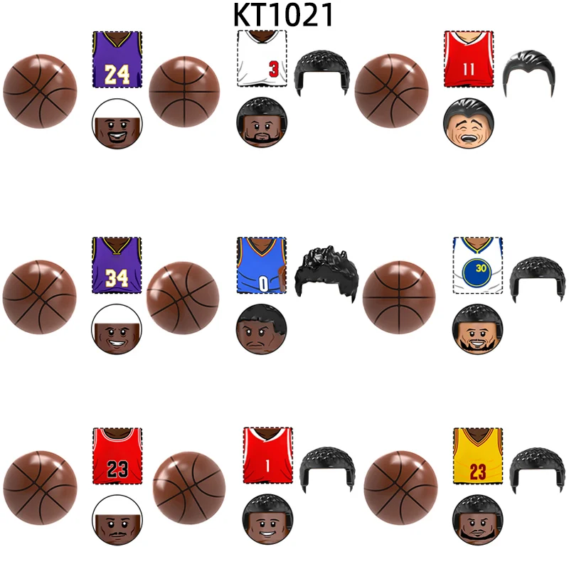 Der KT1021 Berühmte Basketballspieler Stern Nummer 24 3 11 34 0 23 30 1 Modellblöcke MOC Bricks Set Geschenke Spielzeug Image