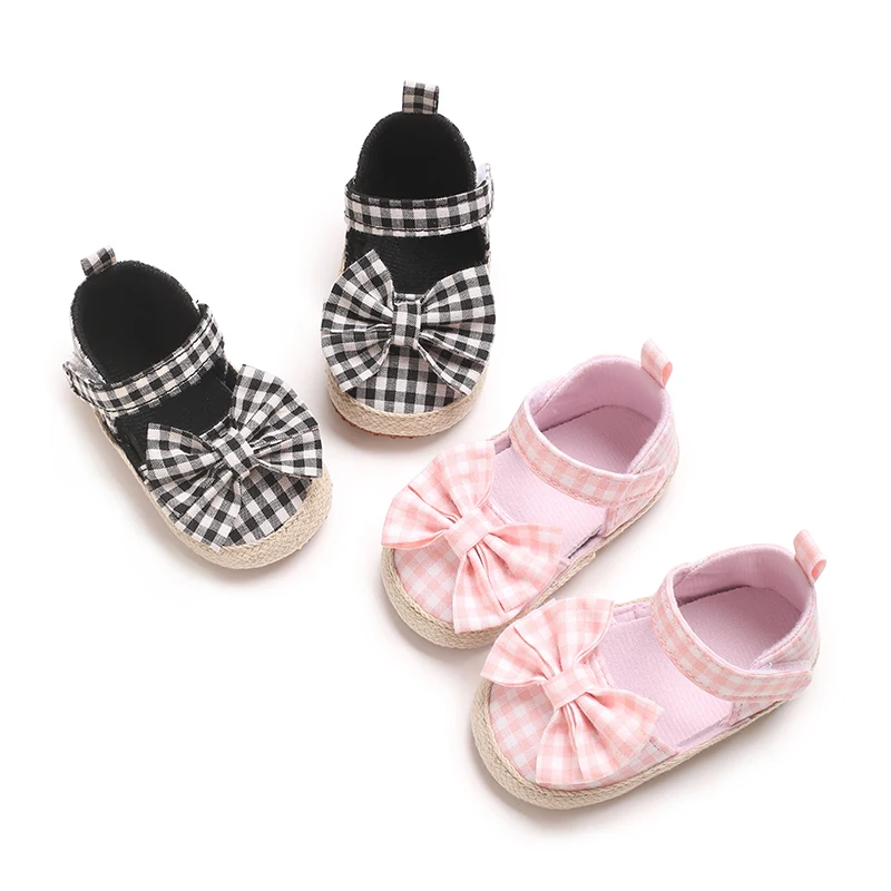 Baby Mädchen Anti-Rutsch-weiche Stoffs ohle Indoor-Babys chuhe Prinzessin Wanderschuhe Fuß schutzs chuhe lernen Schuh Bogen Muster Image