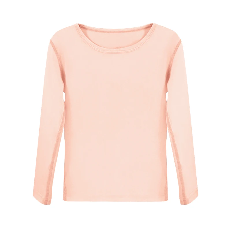 Warme Unterwäsche für Kinder Herbst Winter Jungen und Mädchen langärmeliges Herbst-Einzeltop mit Baumwollpullover-Basis Image