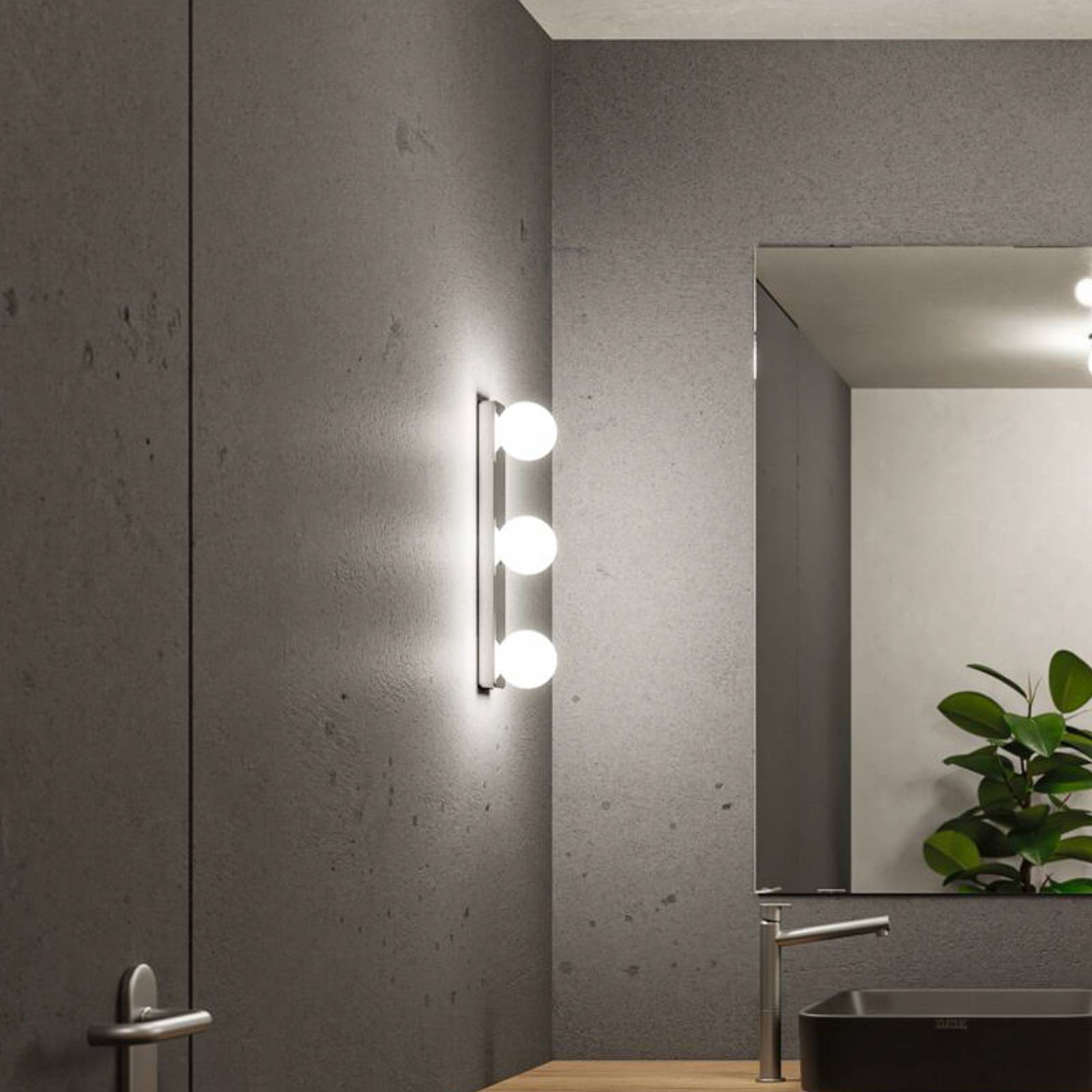 Paulmann Wandlampe Gove, dimmbar, chrom / silber, für Wohn- / Esszimmer, Glas, Modern, Wandleuchte, Wandlampe Bad