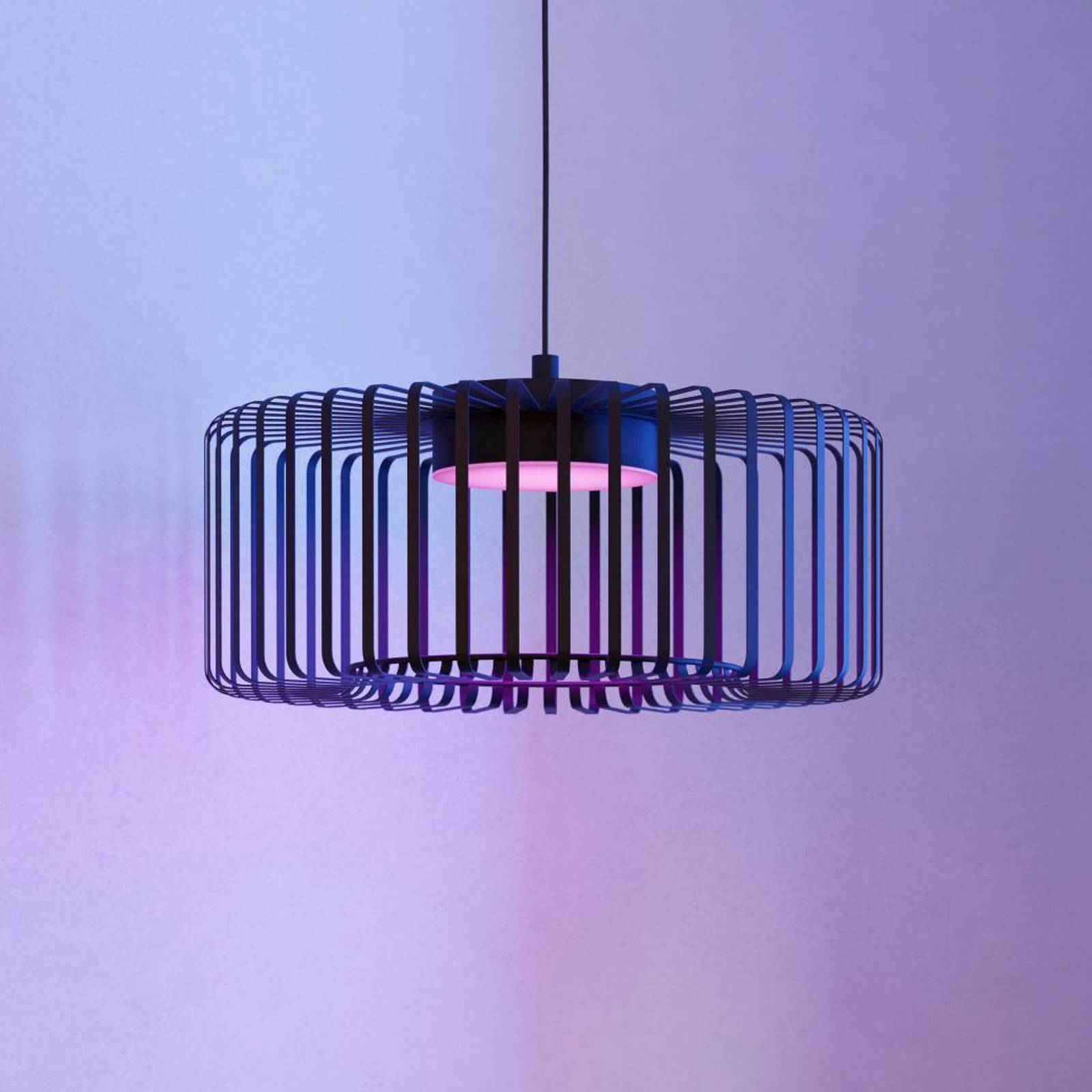 EGLO Smarte Hängelampe Connect Ginestrone-Z, dimmbar, schwarz, für Wohn- / Esszimmer, Metall, Modern, Smart Home Pendelleuchte