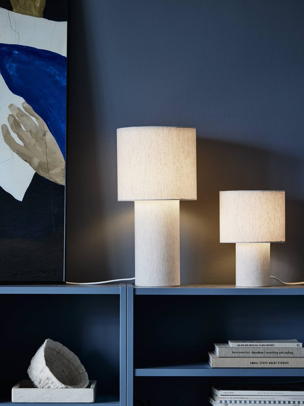 PR Home Tischlampe Leah, creme / amber, für Wohn- / Esszimmer, Textil / Stoff / Seide, Tischlampe