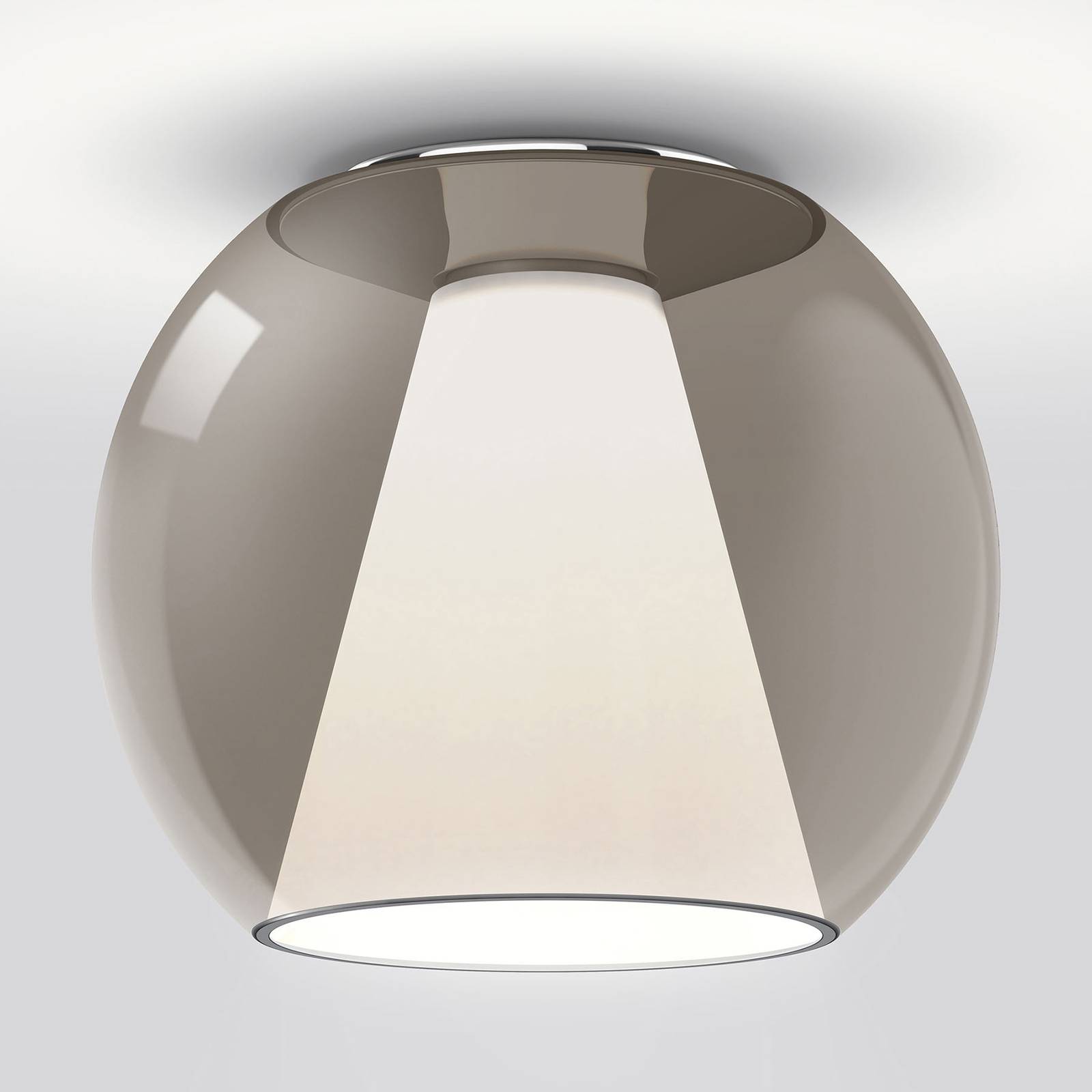Serien Lighting Design Deckenlampe Draft S, dimmbar, braun / rost, für Wohn- / Esszimmer, Glas, Modern, Deckenlampe