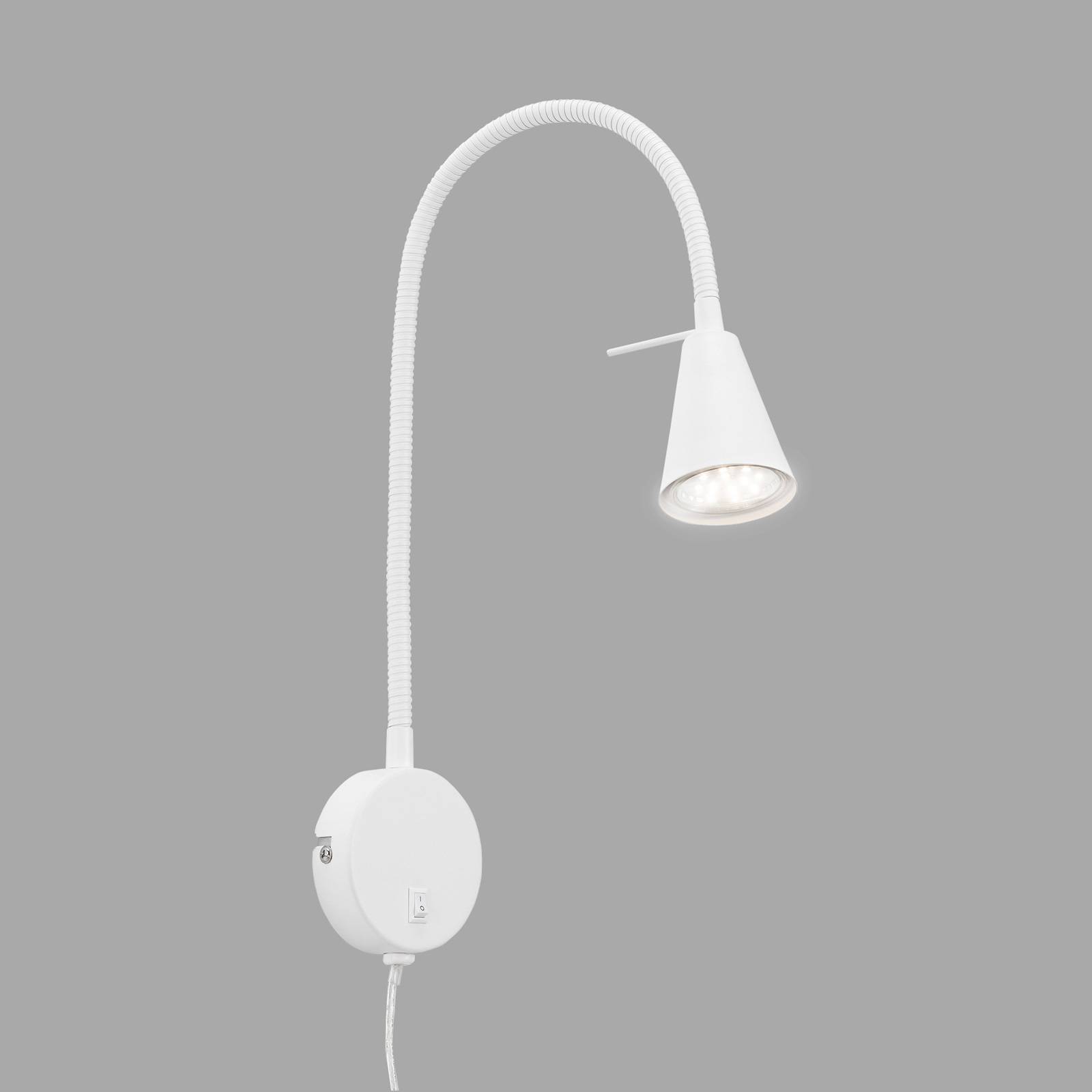 Briloner Wandlampe Tusa, weiß / opal, für Schlafzimmer, Metall, Modern, LED Wandleuchte, Wandlampe Innen